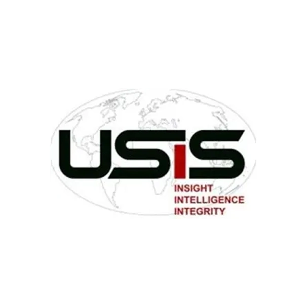 USIS logo with global map background